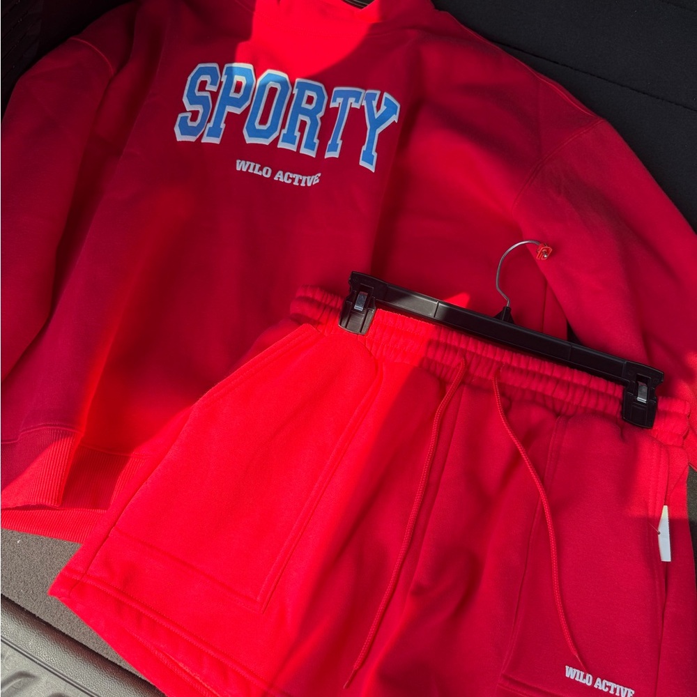 Wild Active Sporty Women's Athletic Shorts - Red